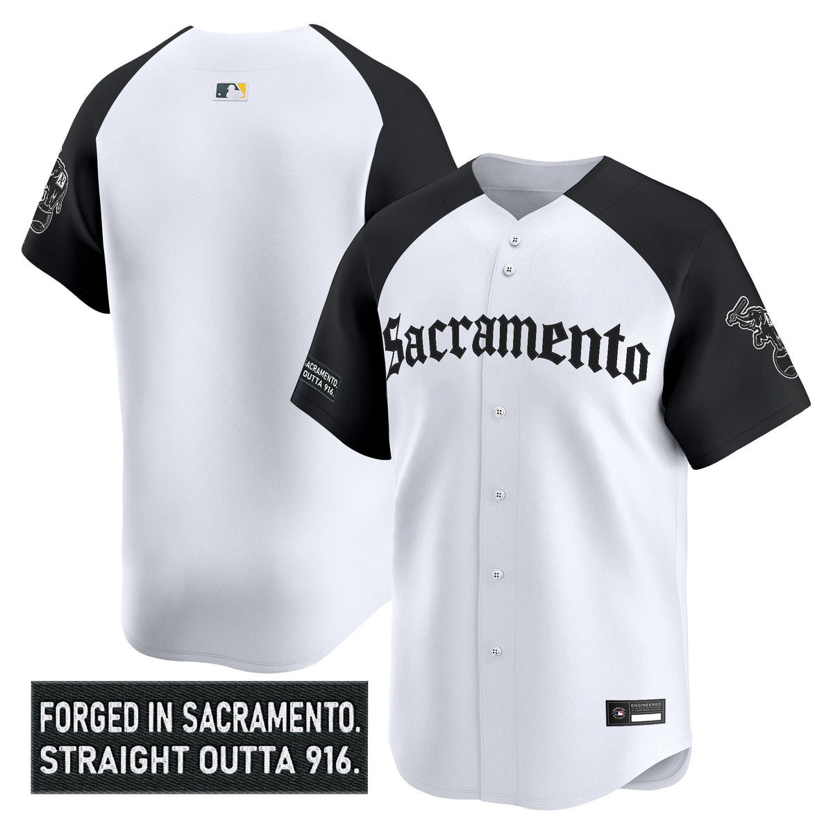Men's Athletics 'Sacramento Gothic Edition' Vapor Premier Limited Jersey - All Stitched