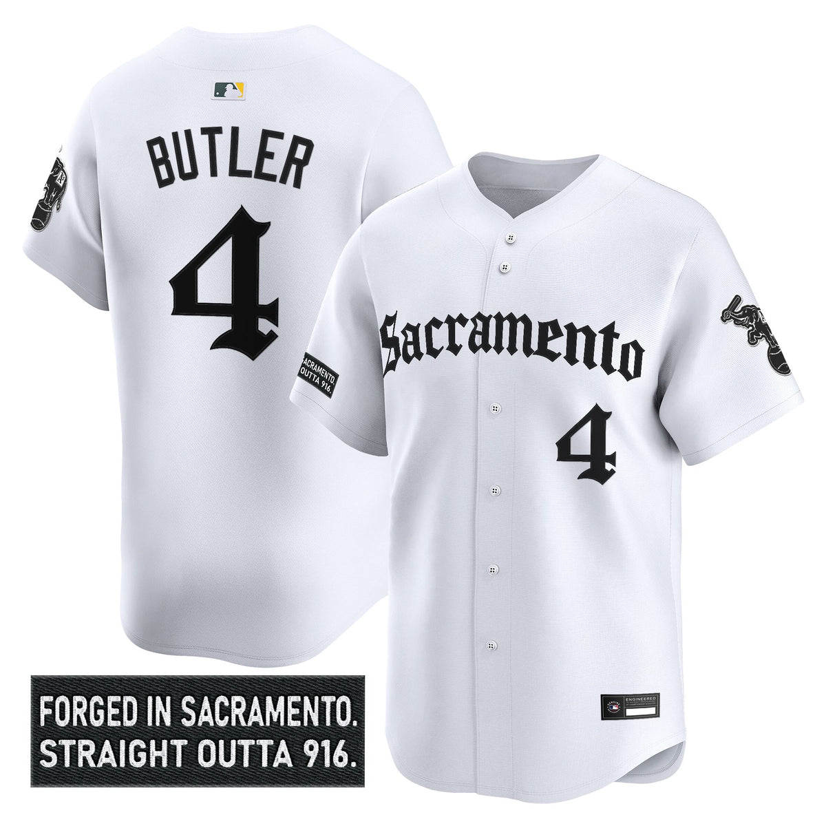 Men's Athletics 'Sacramento Gothic Edition' Vapor Premier Limited Jersey - All Stitched