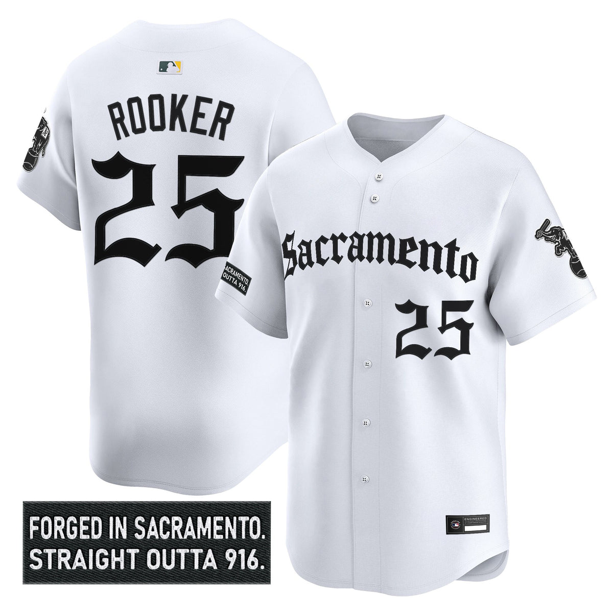 Men's Athletics 'Sacramento Gothic Edition' Vapor Premier Limited Jersey - All Stitched