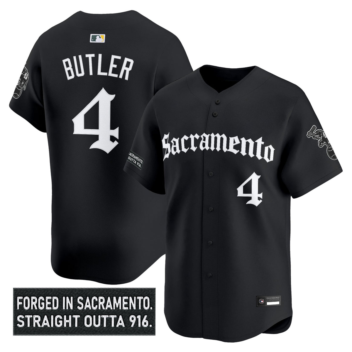 Men's Athletics 'Sacramento Gothic Edition' Vapor Premier Limited Jersey - All Stitched