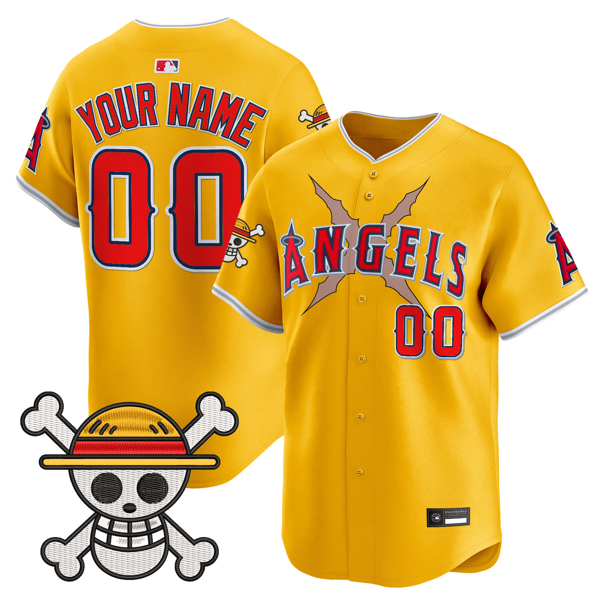 Los Angeles Angels x One Piece Vapor Premier Limited Custom Jersey - Stitched