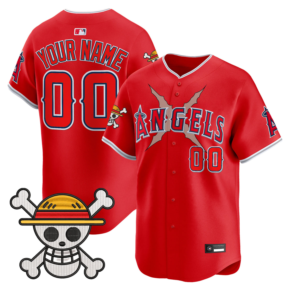Los Angeles Angels x One Piece Vapor Premier Limited Custom Jersey - Stitched