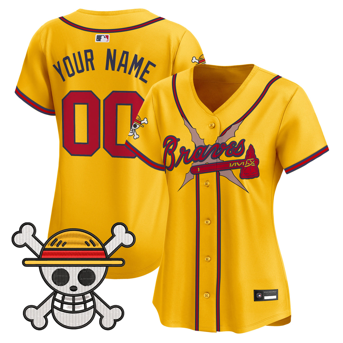 Atlanta Braves x One Piece Vapor Premier Limited Custom Jersey - Stitched