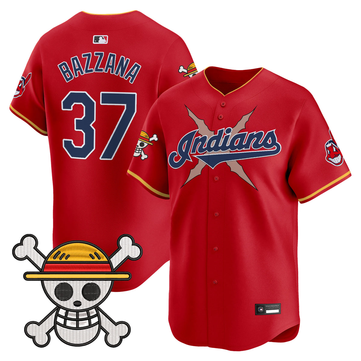 Men's Cleveland Indians x One Piece Vapor Premier Limited Jersey - Stitched