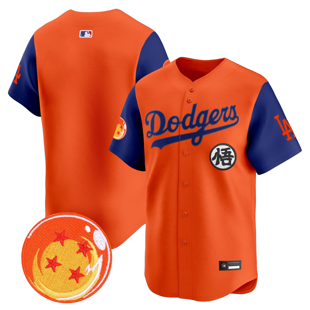 Men's Los Angeles Dodgers x Dragon Ball Vapor Premier Limited Jersey - Stitched