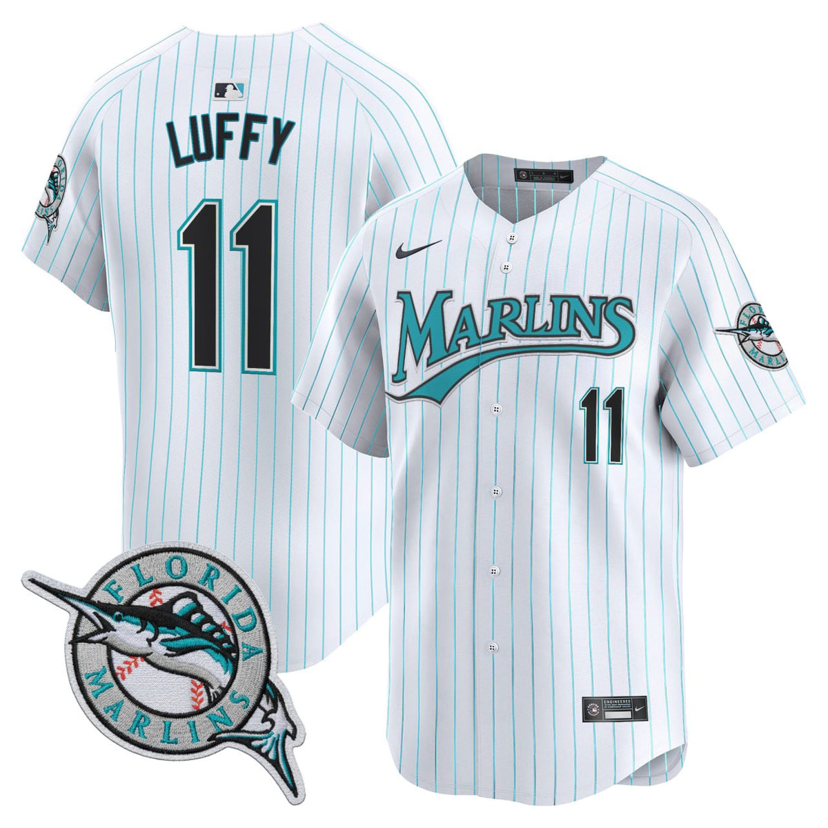 Luffy Miami Marlins Vapor Premier Limited Jersey - All Stitched