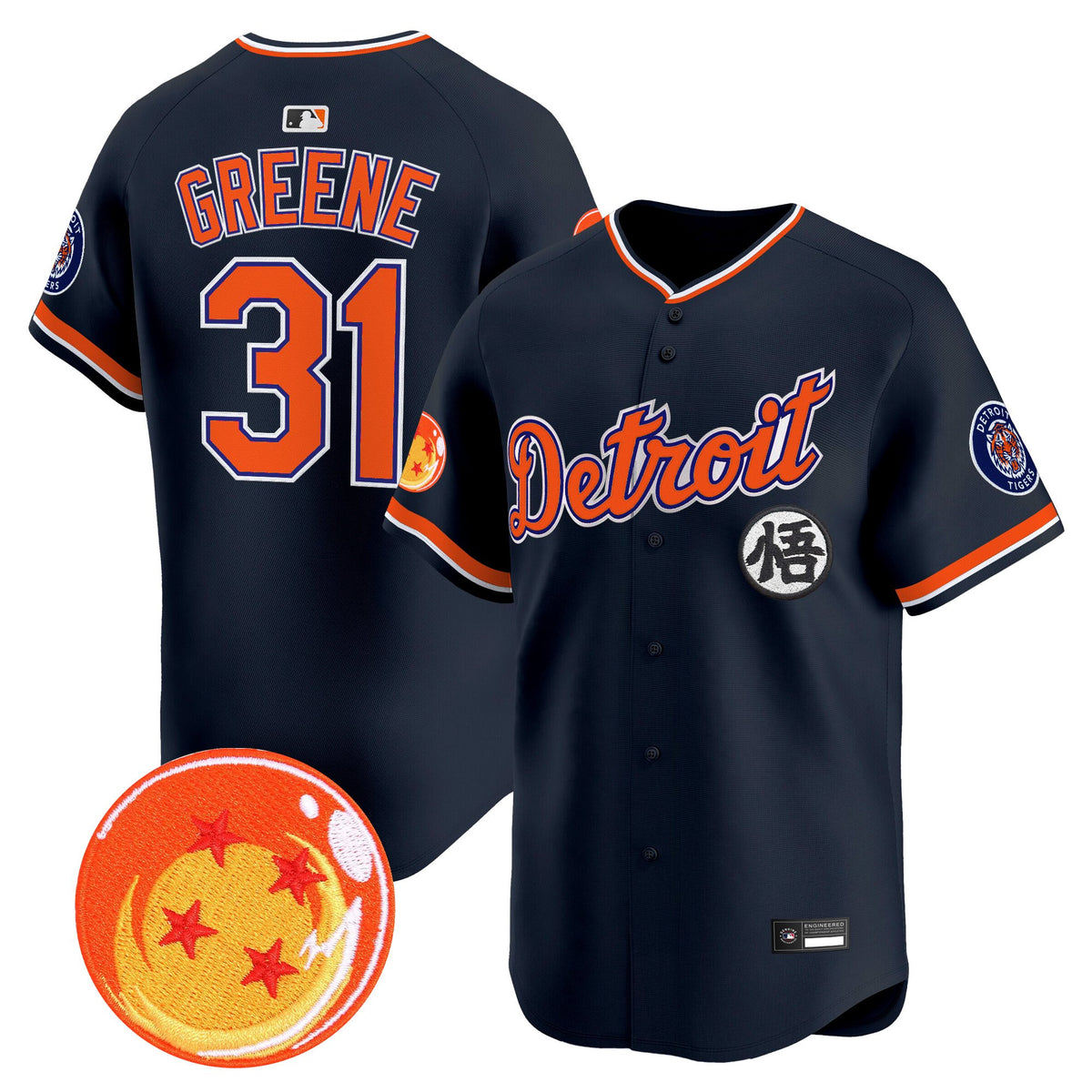 Men's Detroit Tigers x Dragon Ball Vapor Premier Limited Jersey - All Stitched