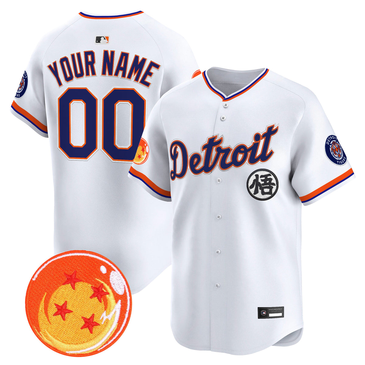 Detroit Tigers x Dragon Ball Vapor Premier Limited Custom Jersey - All Stitched