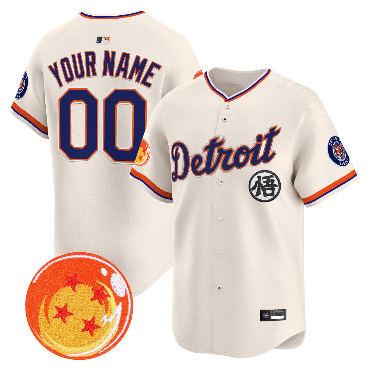 Detroit Tigers x Dragon Ball Vapor Premier Limited Custom Jersey - All Stitched