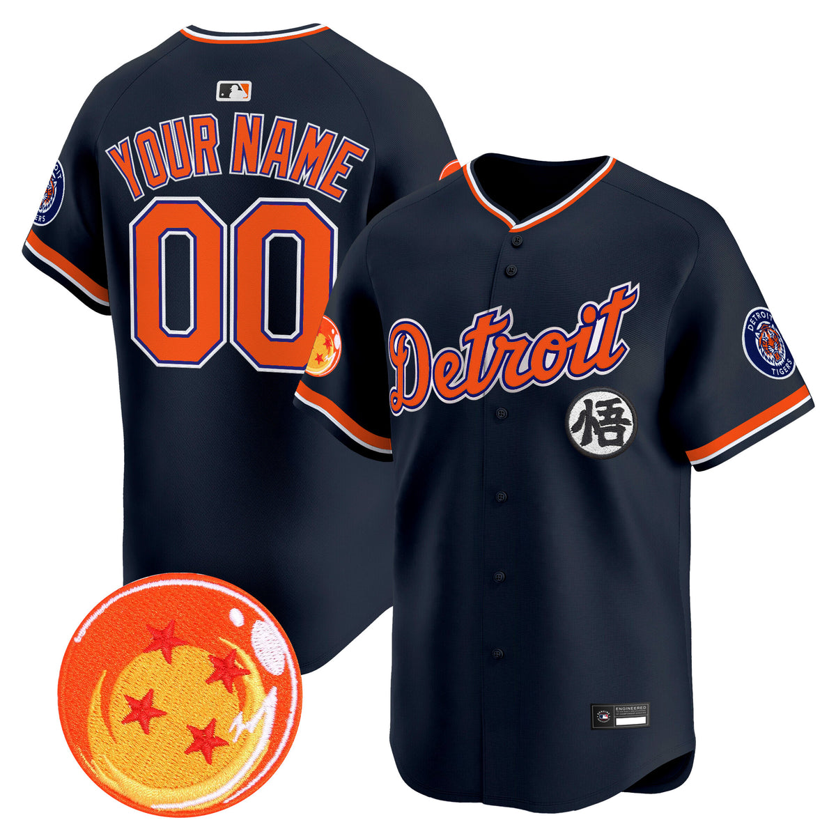 Detroit Tigers x Dragon Ball Vapor Premier Limited Custom Jersey - All Stitched