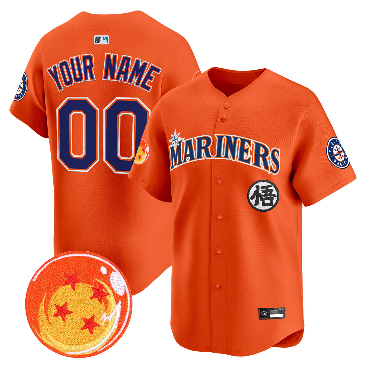 Seattle Mariners x Dragon Ball Vapor Premier Limited Custom Jersey - All Stitched