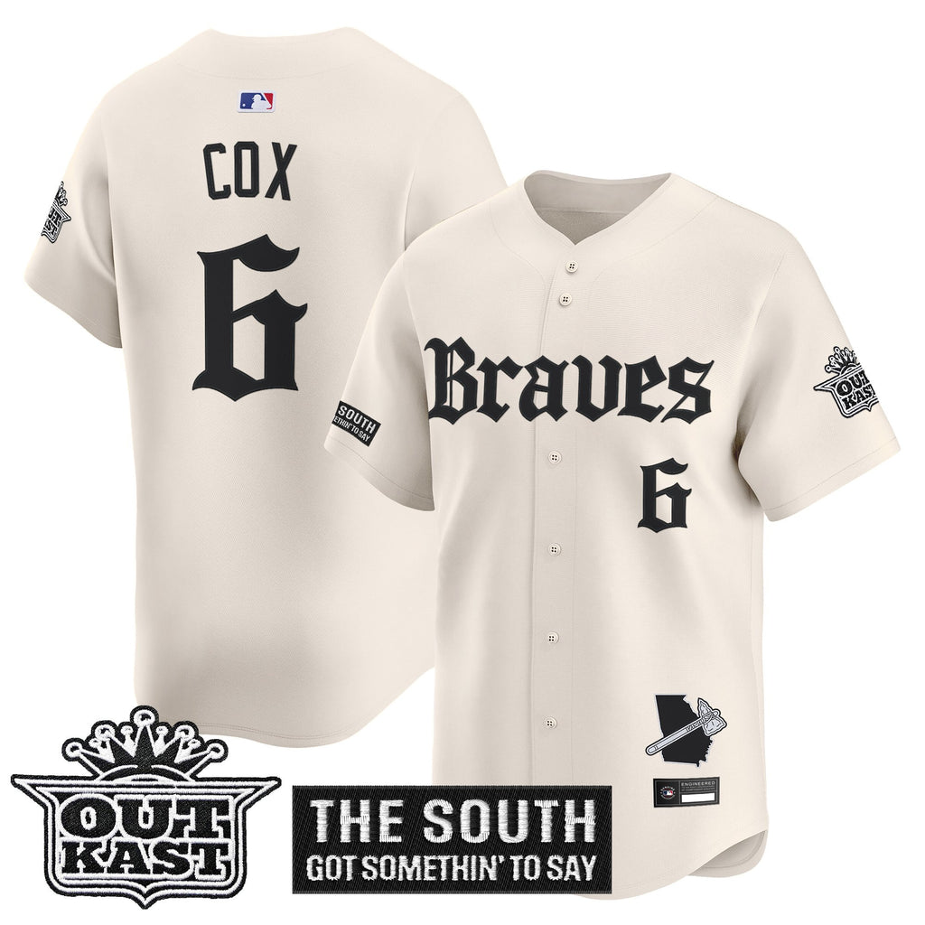 Men's Atlanta Braves 'Gothic South x Outkast Edition' Vapor Premier Limited Jersey V2- All Stitched
