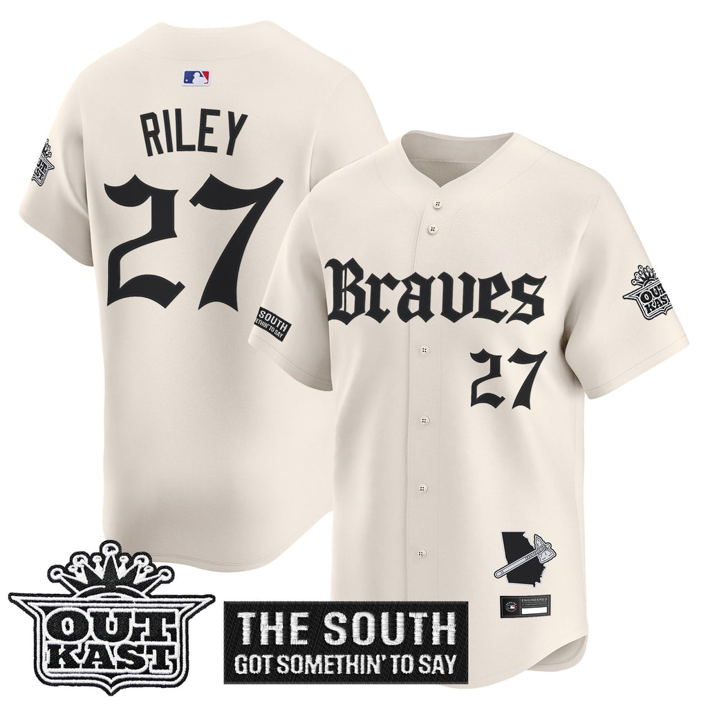 Men's Atlanta Braves 'Gothic South x Outkast Edition' Vapor Premier Limited Jersey V2- All Stitched