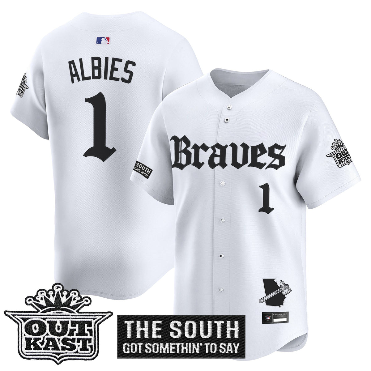 Men's Atlanta Braves 'Gothic South x Outkast Edition' Vapor Premier Limited Jersey V2- All Stitched