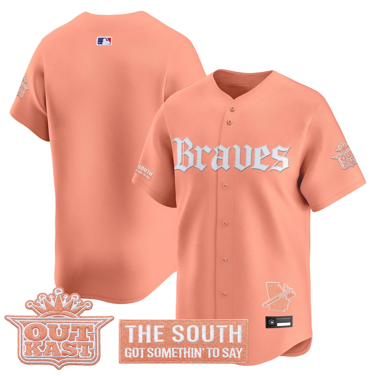 Men's Atlanta Braves 'Gothic South x Outkast Edition' Vapor Premier Limited Jersey V2- All Stitched