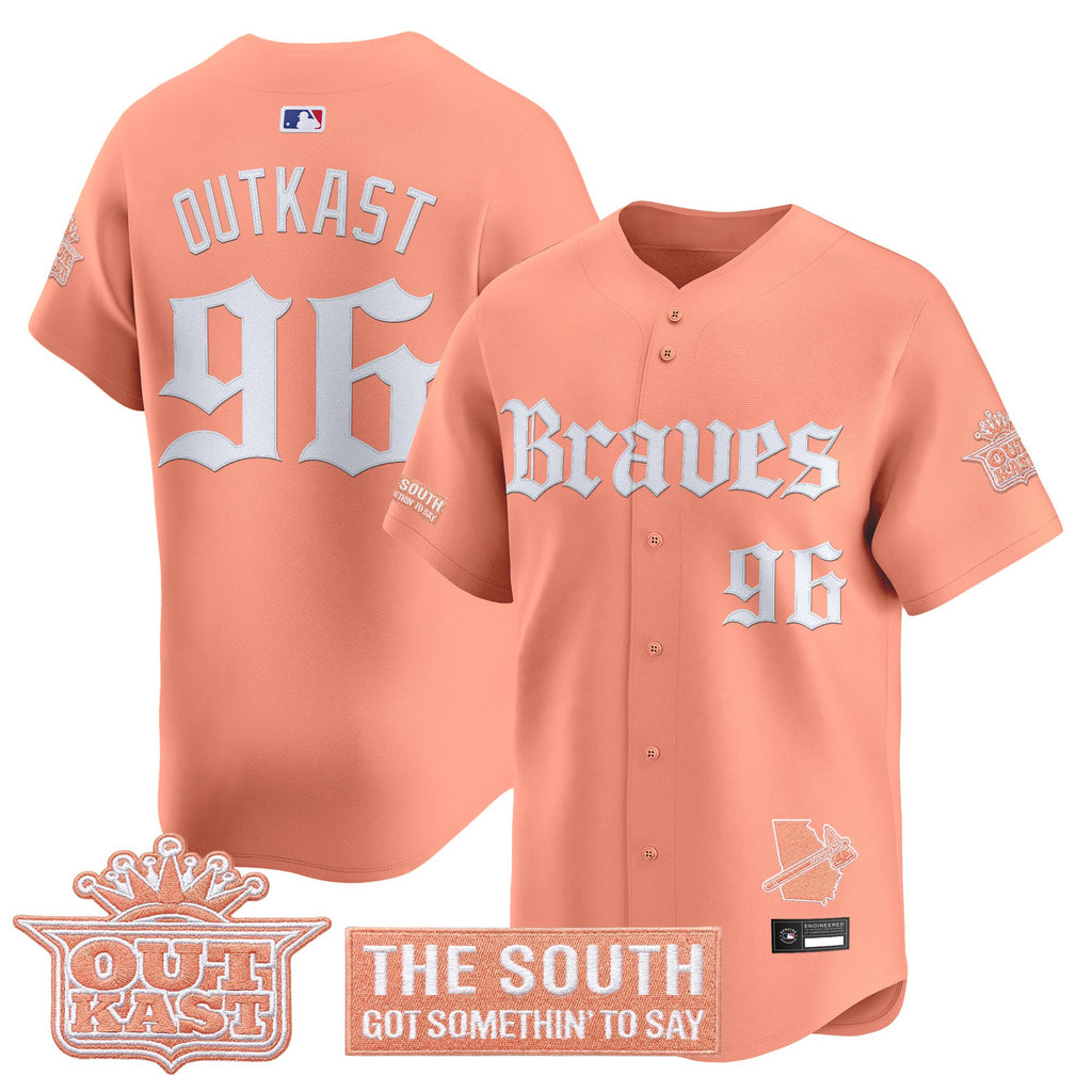 Men's Atlanta Braves 'Gothic South x Outkast Edition' Vapor Premier Limited Jersey V2- All Stitched