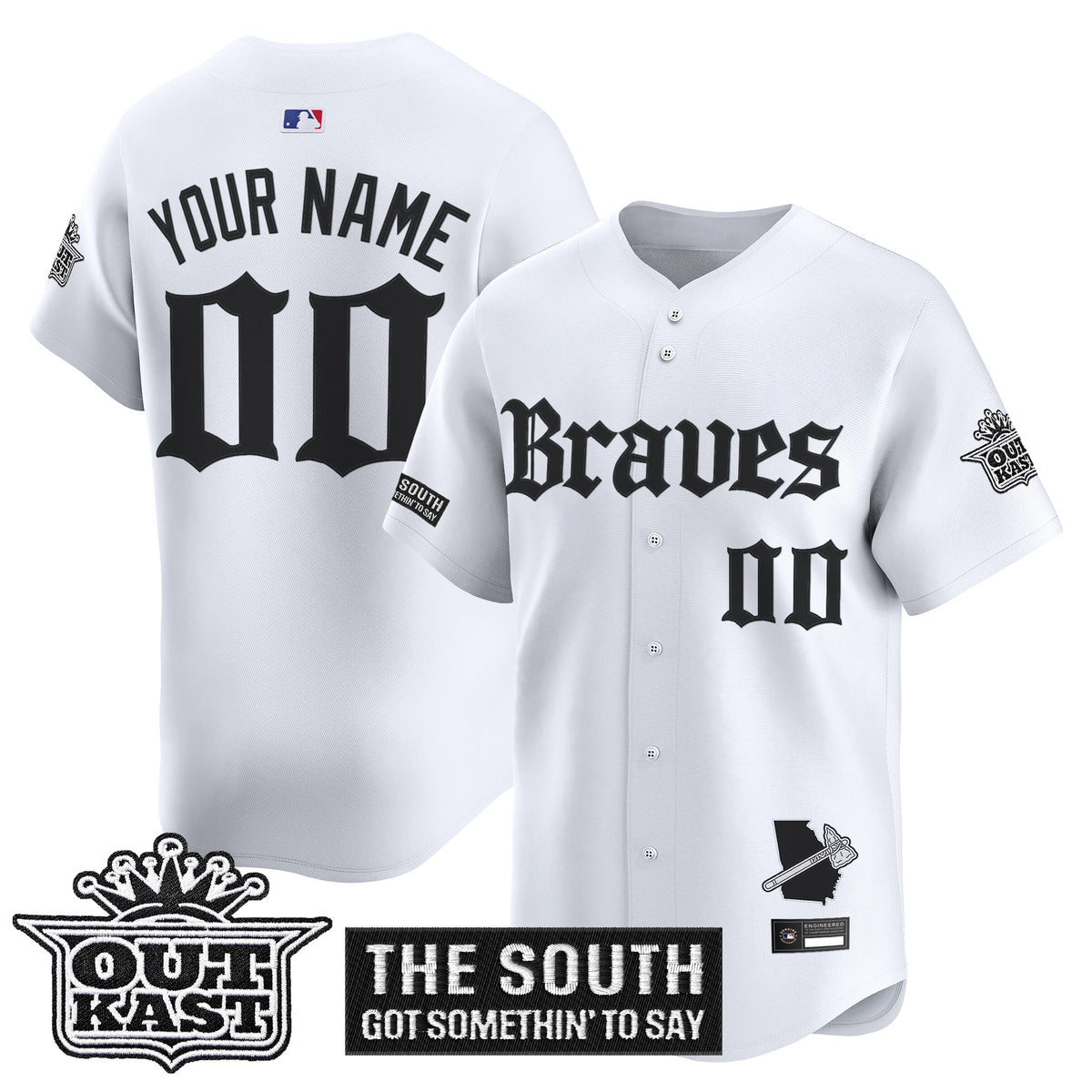 Atlanta Braves 'Gothic South x Outkast Edition' Vapor Premier Limited Custom Jersey V2- All Stitched