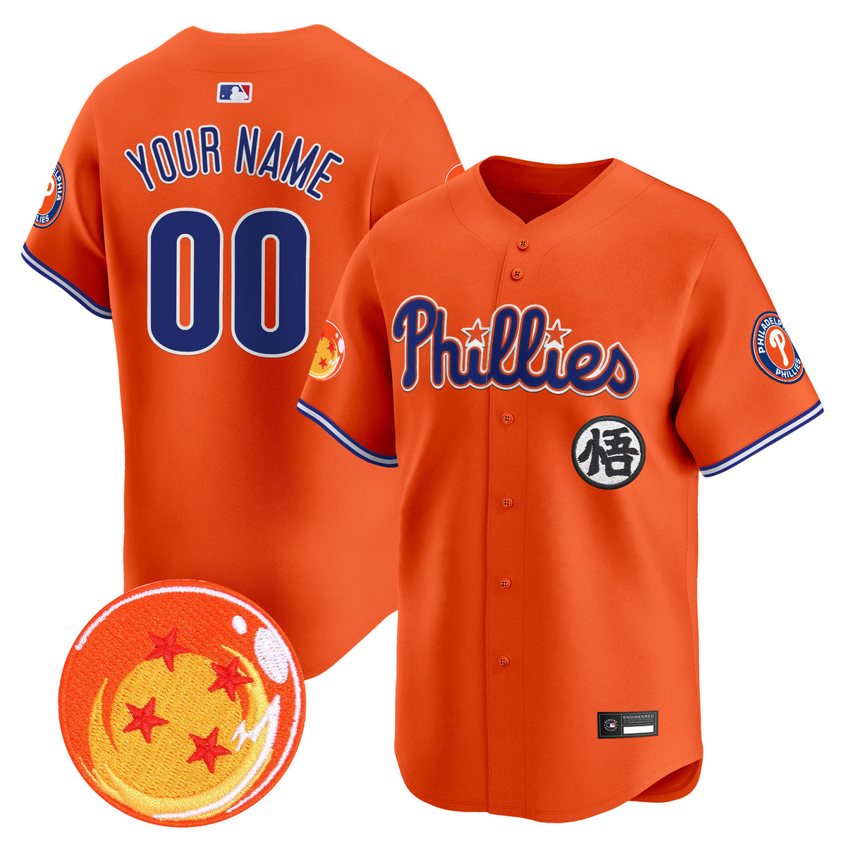 Philadelphia Phillies x Dragon Ball Vapor Premier Limited Custom Jersey - All Stitched
