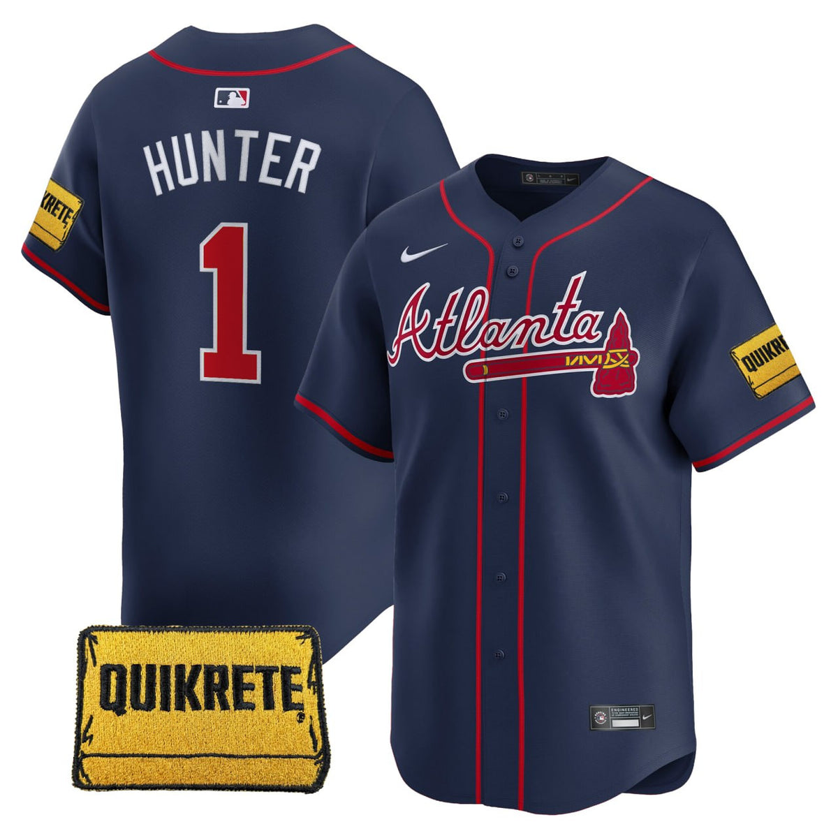 Hunter Atlanta Braves Vapor Premier Limited Jersey - Stitched