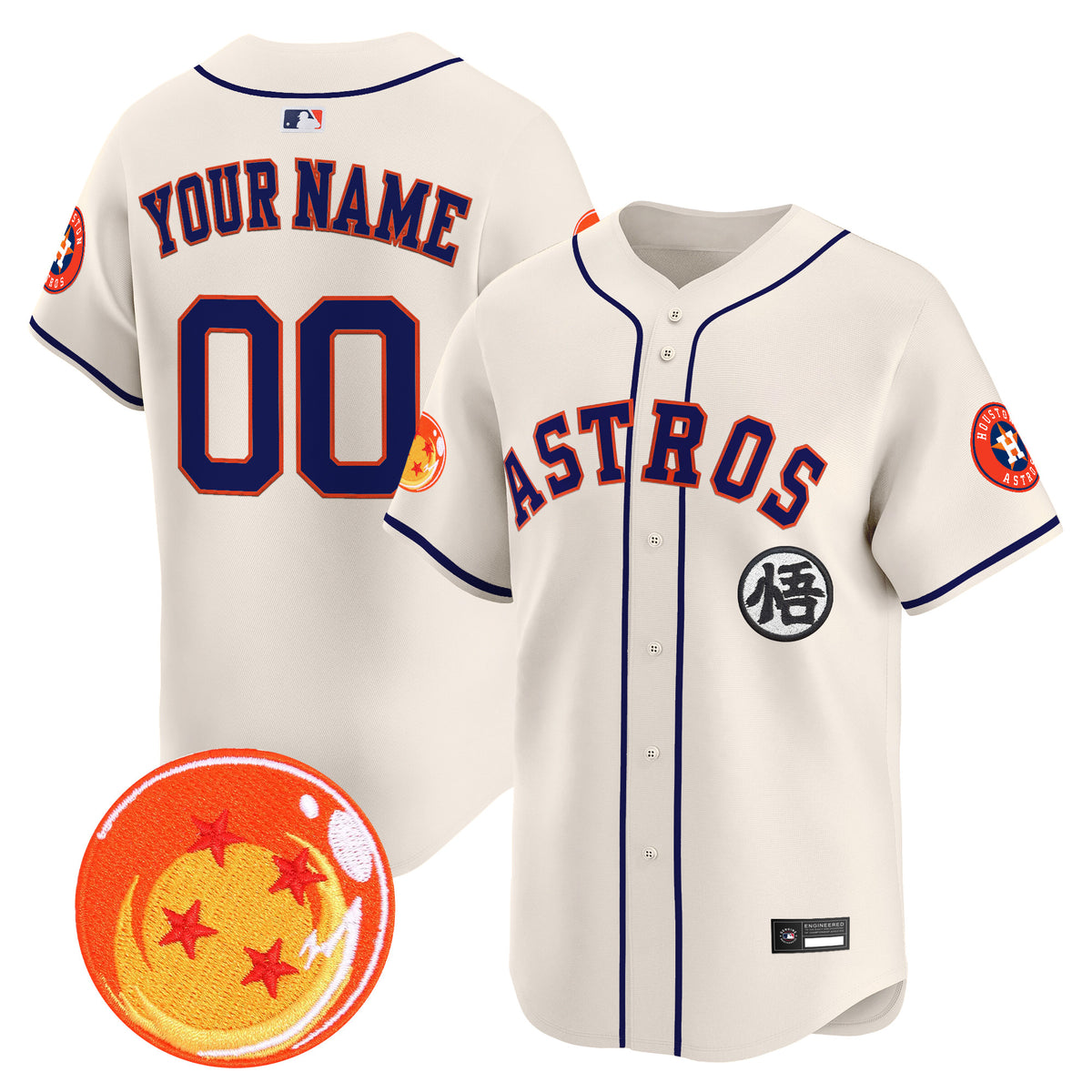Houston Astros x Dragon Ball Vapor Premier Limited Custom Jersey - All Stitched