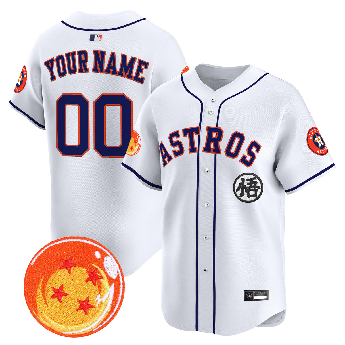 Houston Astros x Dragon Ball Vapor Premier Limited Custom Jersey - All Stitched