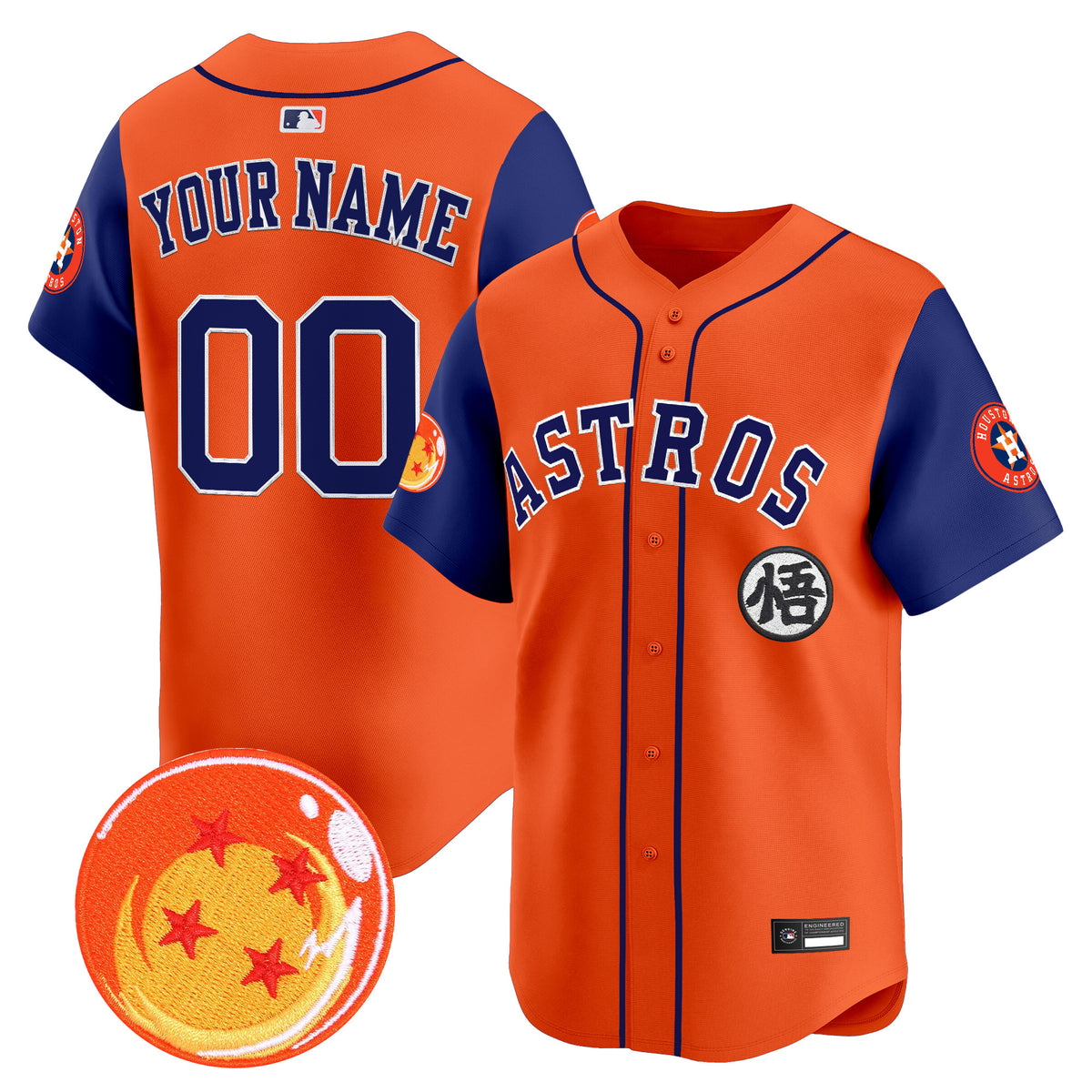 Houston Astros x Dragon Ball Vapor Premier Limited Custom Jersey - All Stitched
