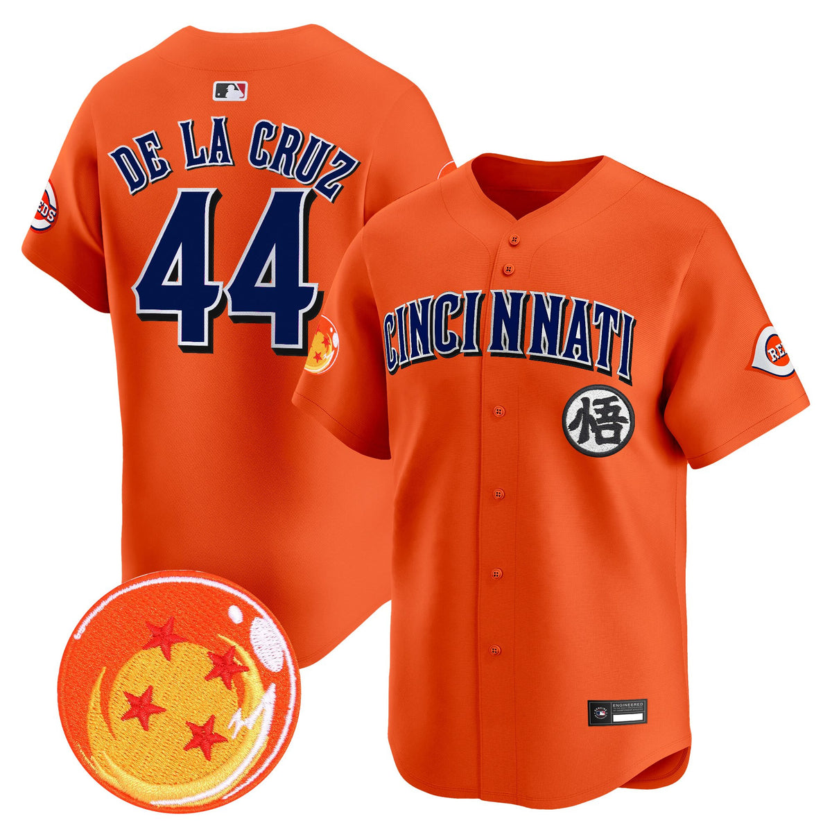 Men's Cincinnati Reds x Dragon Ball Vapor Premier Limited Jersey - All Stitched