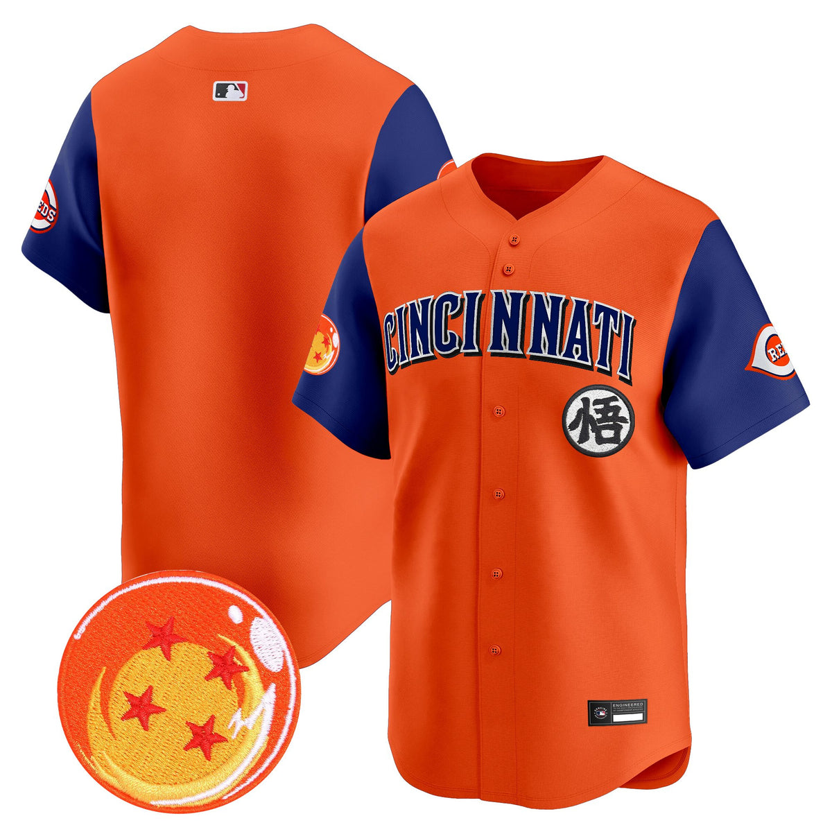 Men's Cincinnati Reds x Dragon Ball Vapor Premier Limited Jersey - All Stitched