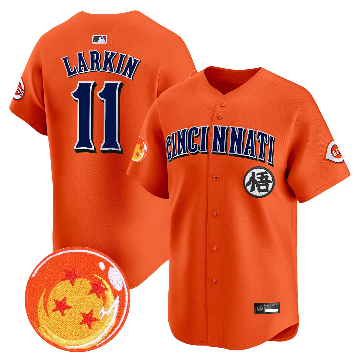 Men's Cincinnati Reds x Dragon Ball Vapor Premier Limited Jersey - All Stitched
