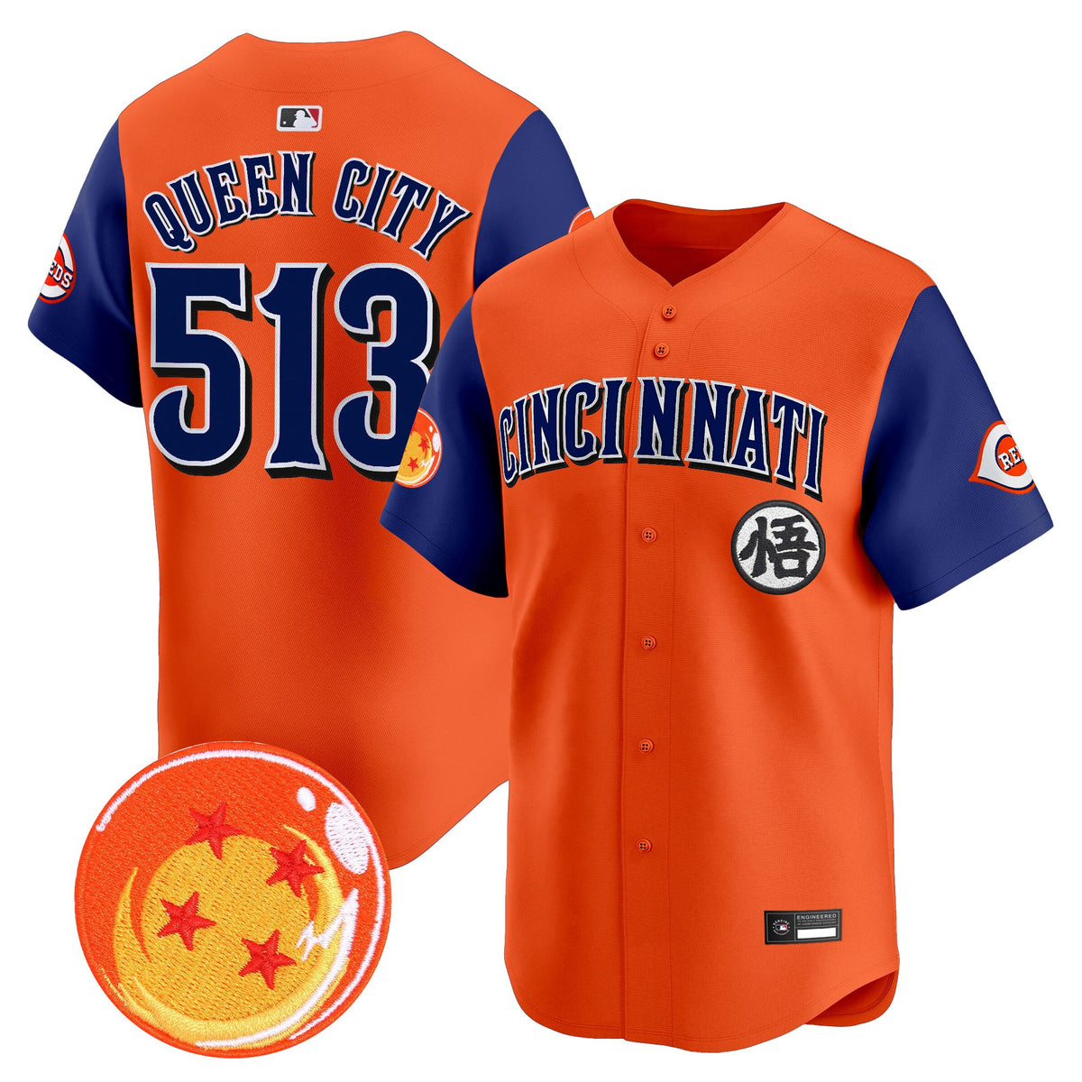Men's Cincinnati Reds x Dragon Ball Vapor Premier Limited Jersey - All Stitched