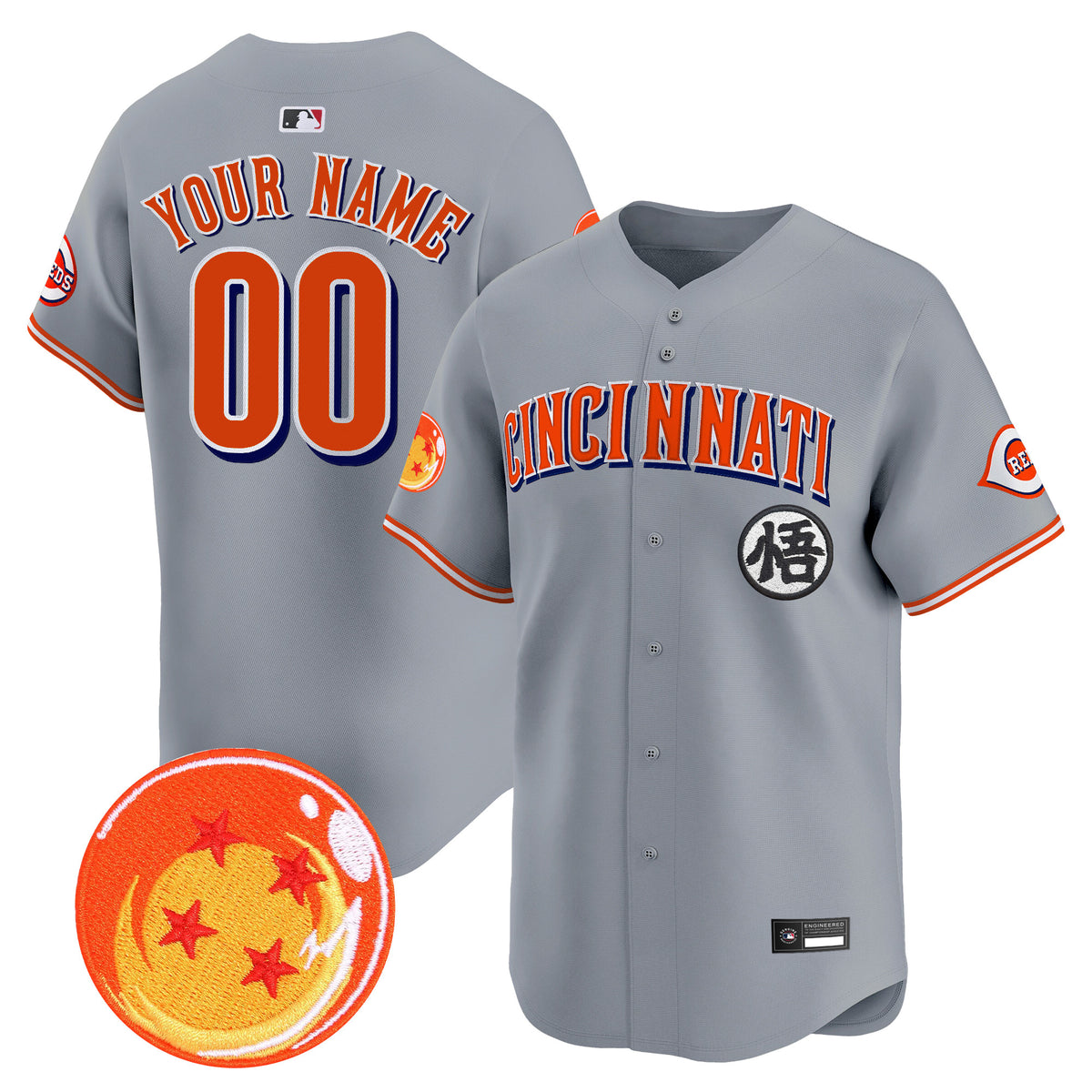 Cincinnati Reds x Dragon Ball Vapor Premier Limited Custom Jersey - All Stitched