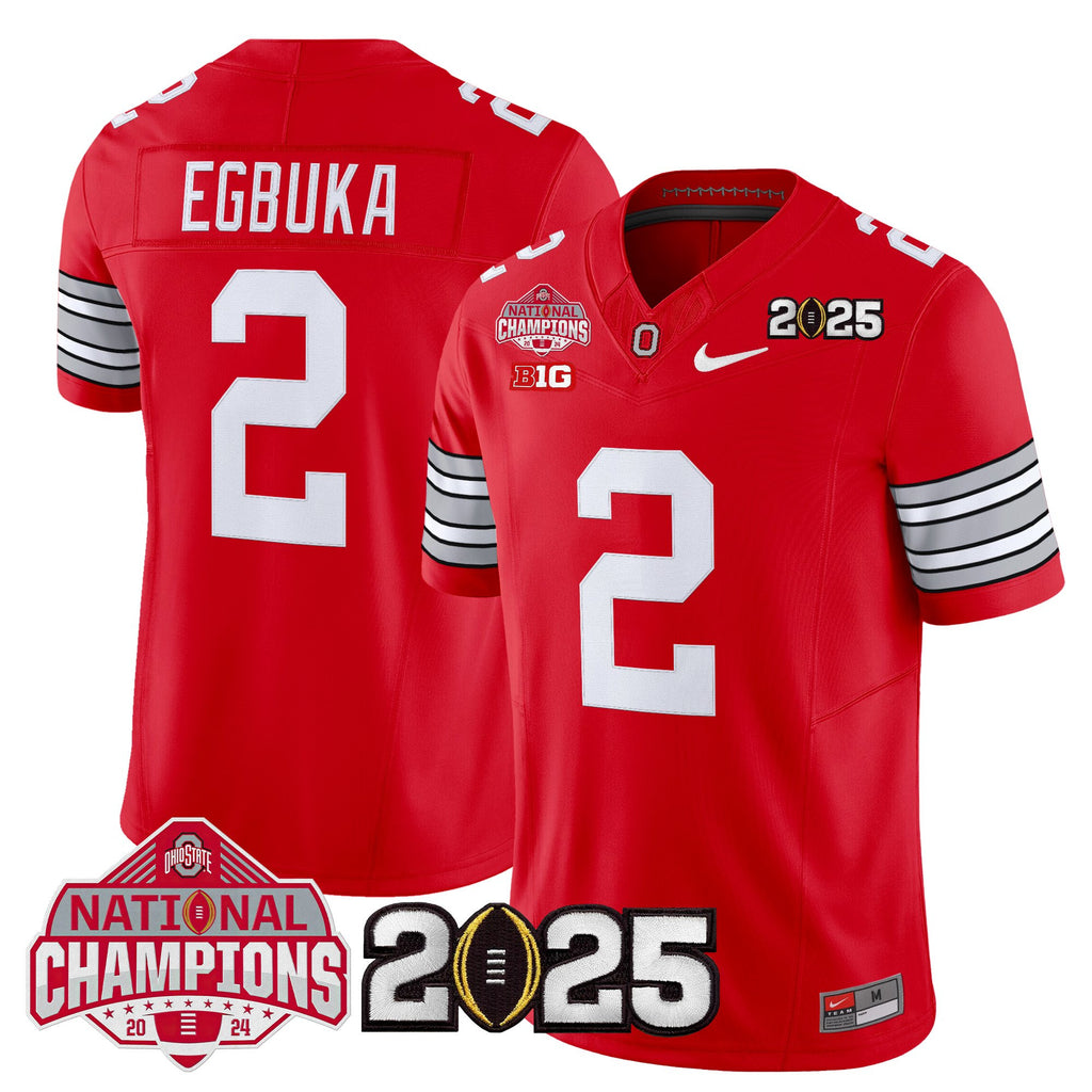 Men's Ohio State Buckeyes 2026 "Tunnel Vision" National Champions Patch Vapor Limited Jersey - All Stitched