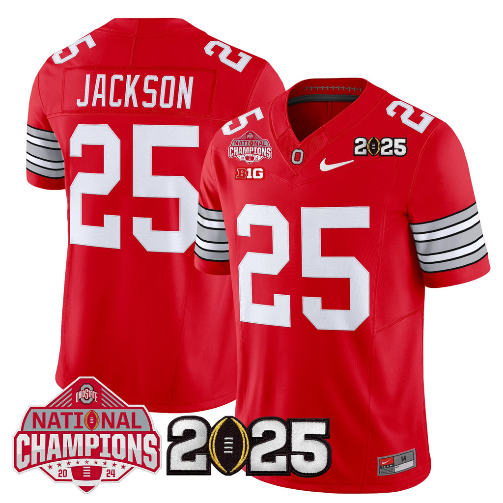Men's Ohio State Buckeyes 2026 "Tunnel Vision" National Champions Patch Vapor Limited Jersey - All Stitched