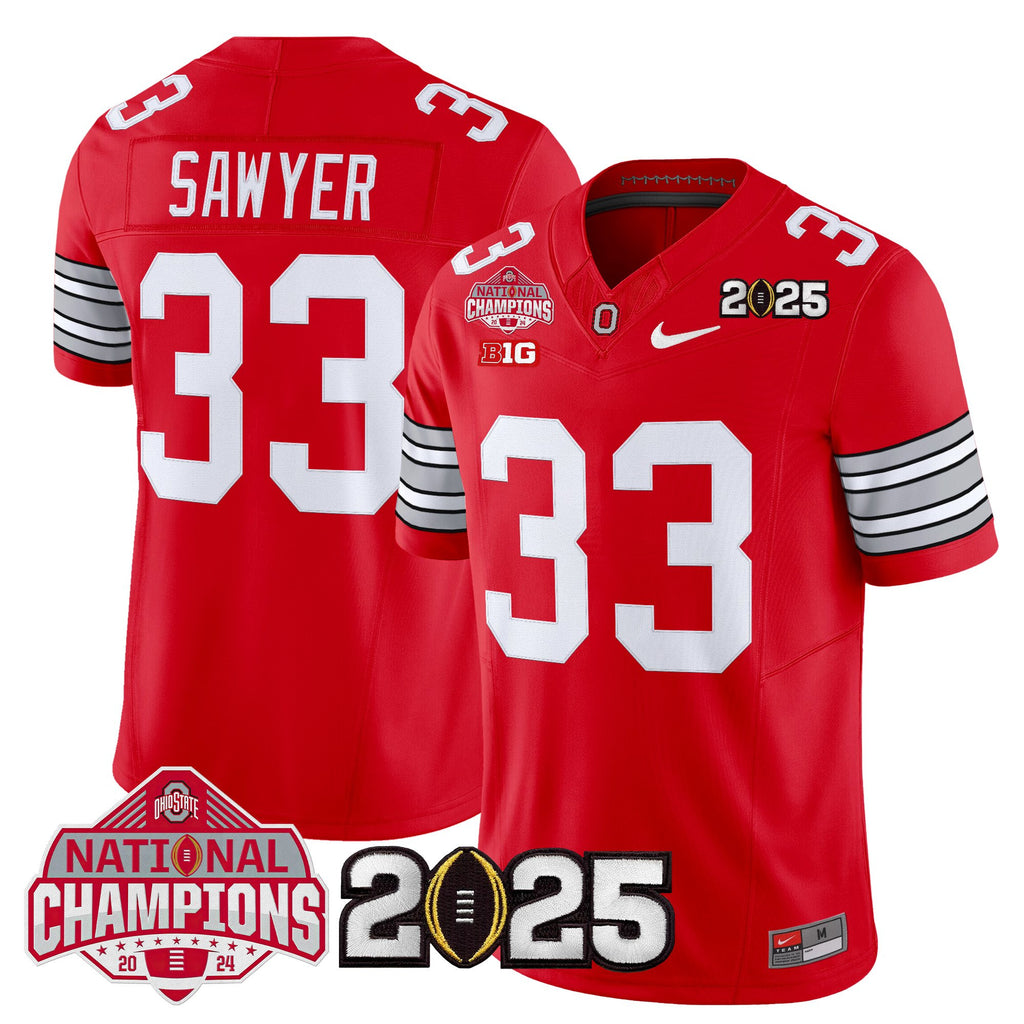 Men's Ohio State Buckeyes 2026 "Tunnel Vision" National Champions Patch Vapor Limited Jersey - All Stitched