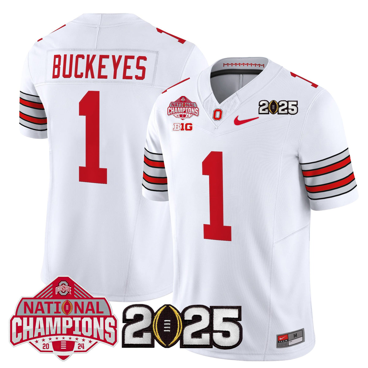 Men's Ohio State Buckeyes 2026 "Tunnel Vision" National Champions Patch Vapor Limited Jersey - All Stitched
