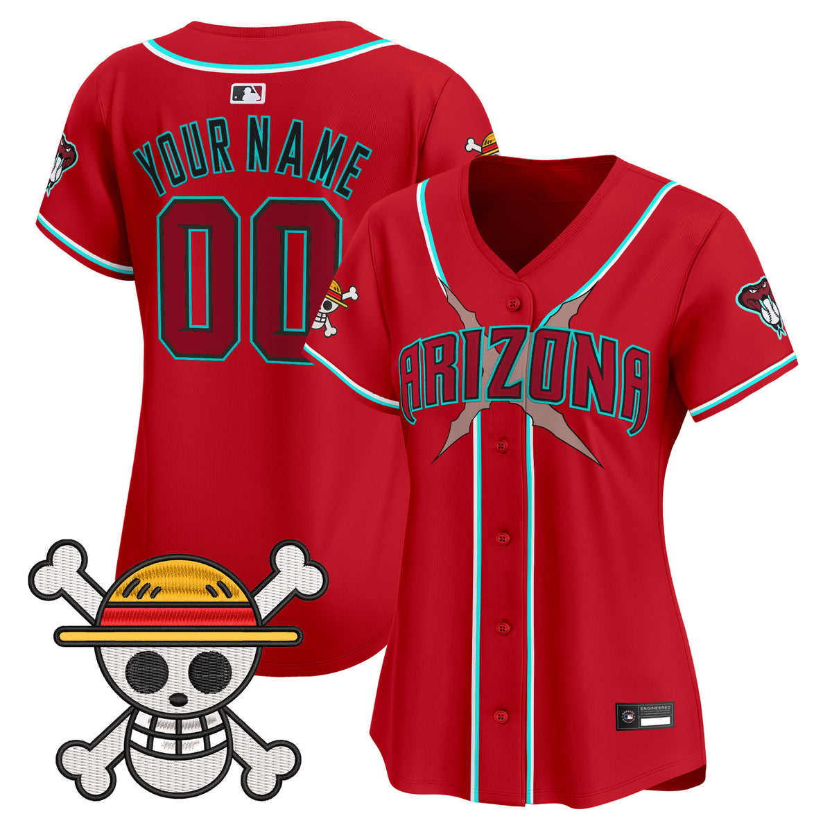 Diamondbacks x One Piece Vapor Premier Limited Custom Jersey - Stitched