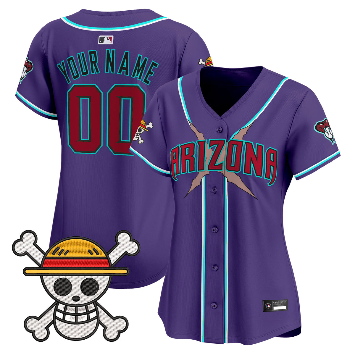 Diamondbacks x One Piece Vapor Premier Limited Custom Jersey - Stitched