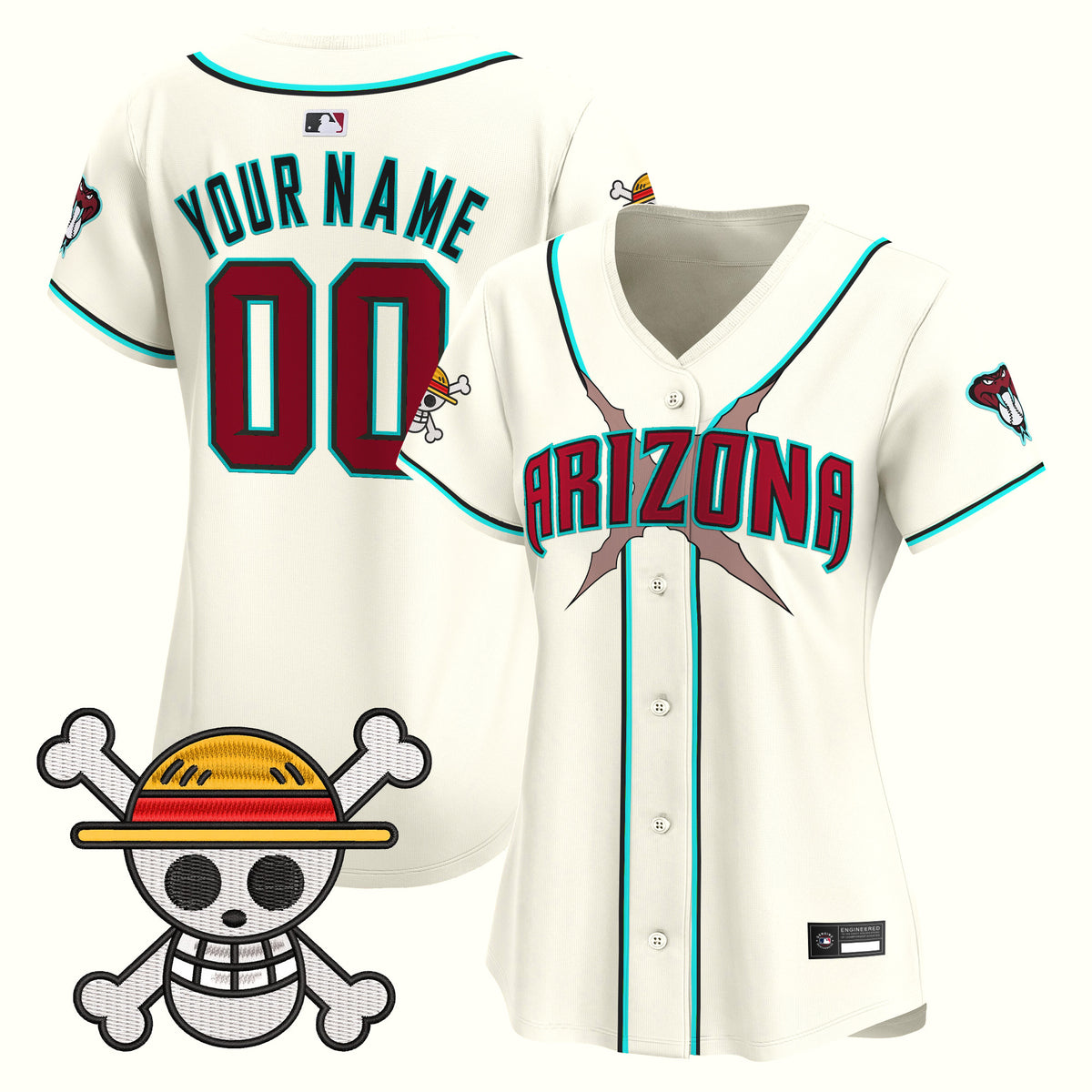 Diamondbacks x One Piece Vapor Premier Limited Custom Jersey - Stitched