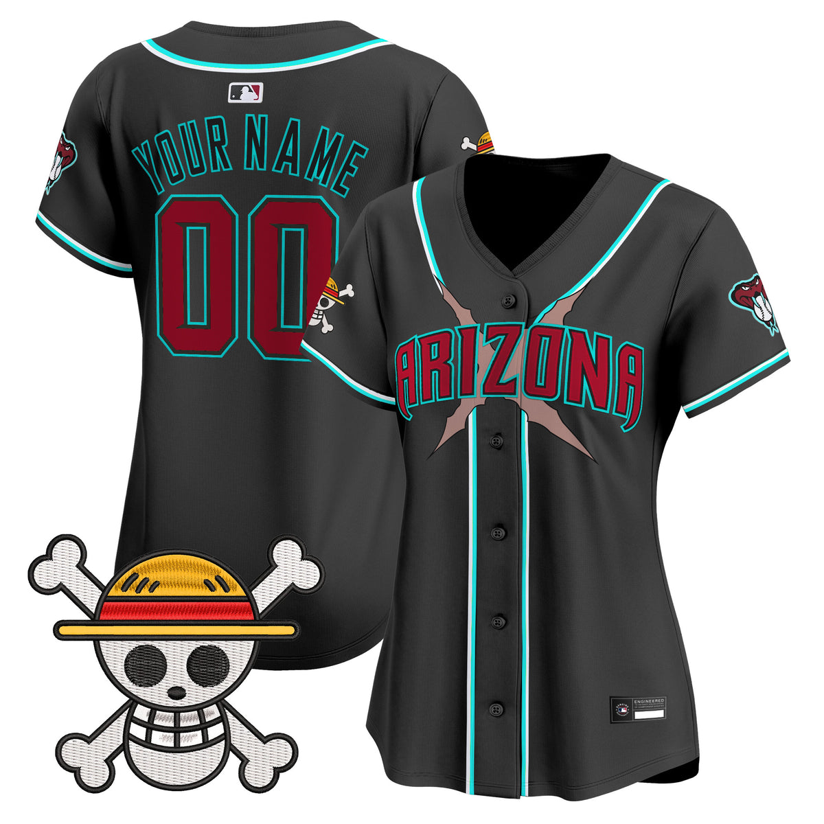 Diamondbacks x One Piece Vapor Premier Limited Custom Jersey - Stitched