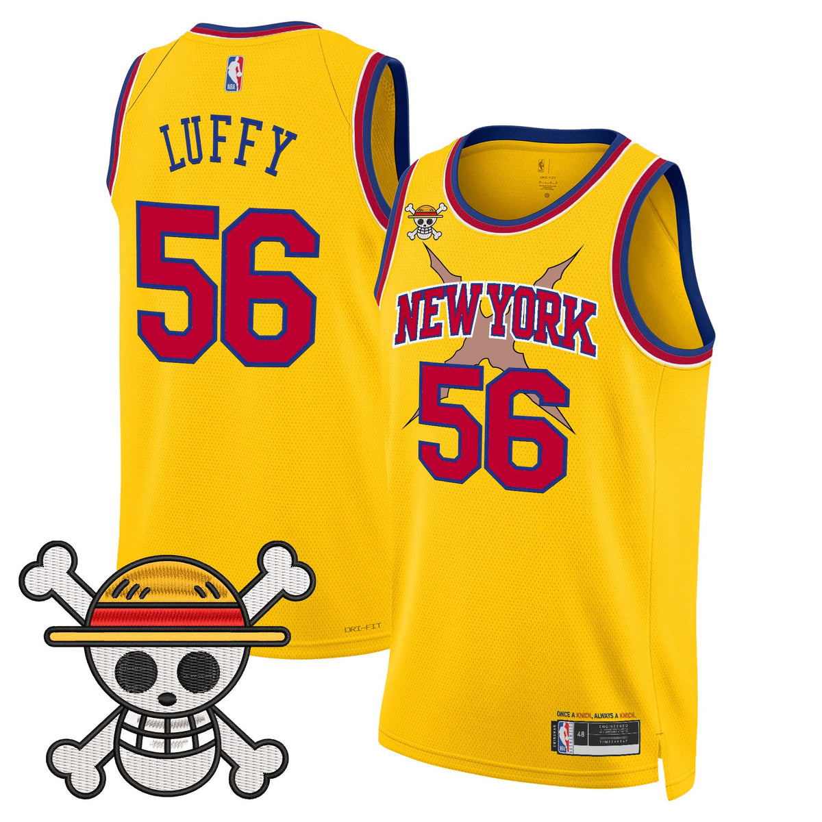 Men's New York Knicks x One Piece Swingman Jersey- Stitched