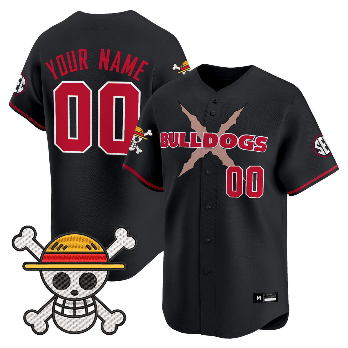 Georgia Bulldogs Baseball x One Piece Vapor Premier Limited Custom Jersey - Stitched