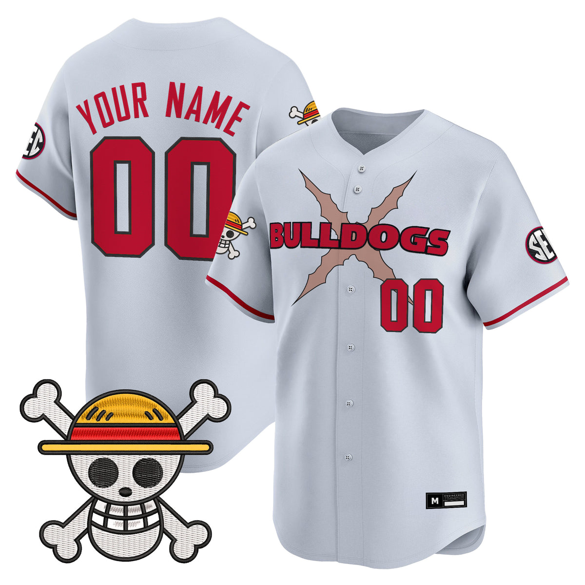 Georgia Bulldogs Baseball x One Piece Vapor Premier Limited Custom Jersey - Stitched