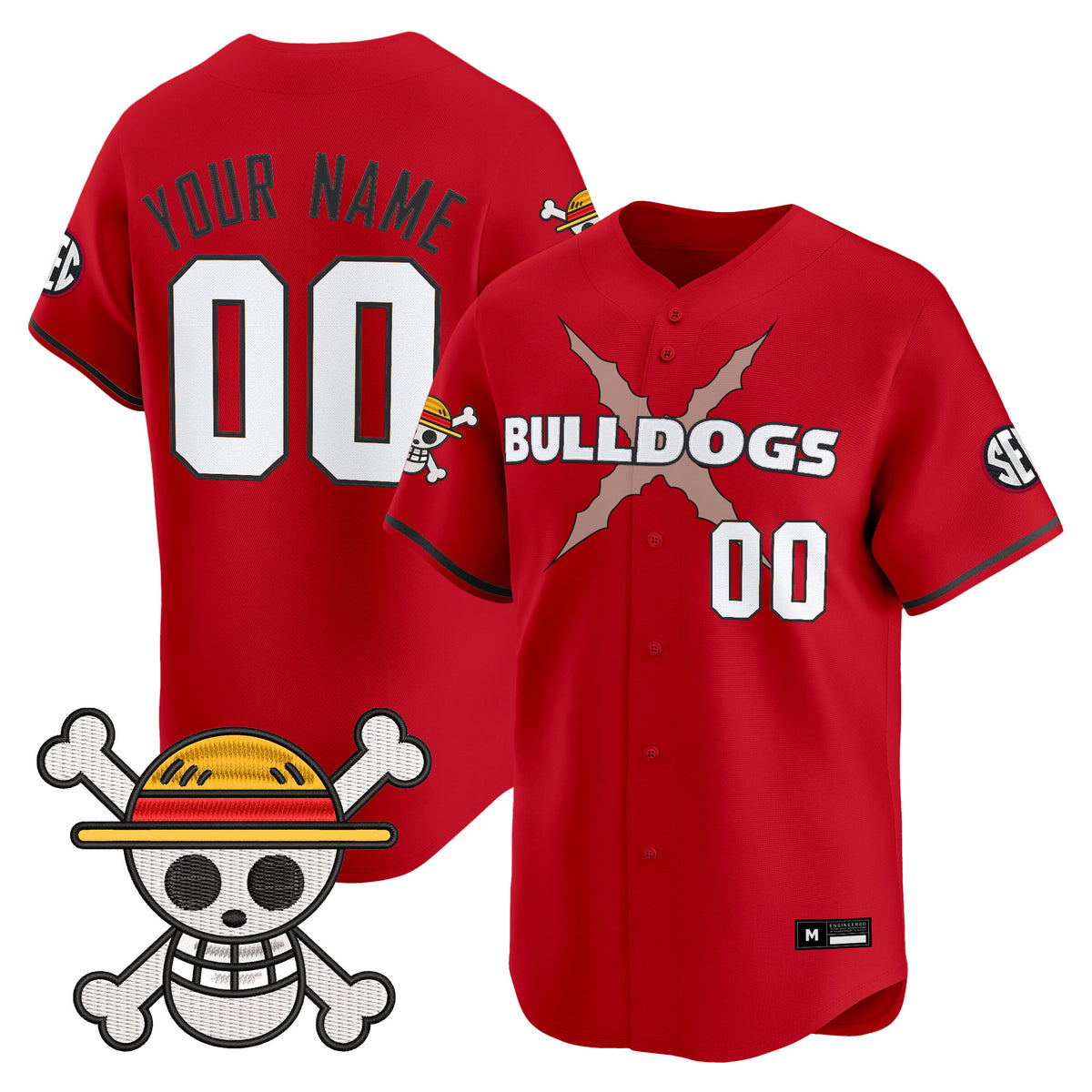 Georgia Bulldogs Baseball x One Piece Vapor Premier Limited Custom Jersey - Stitched