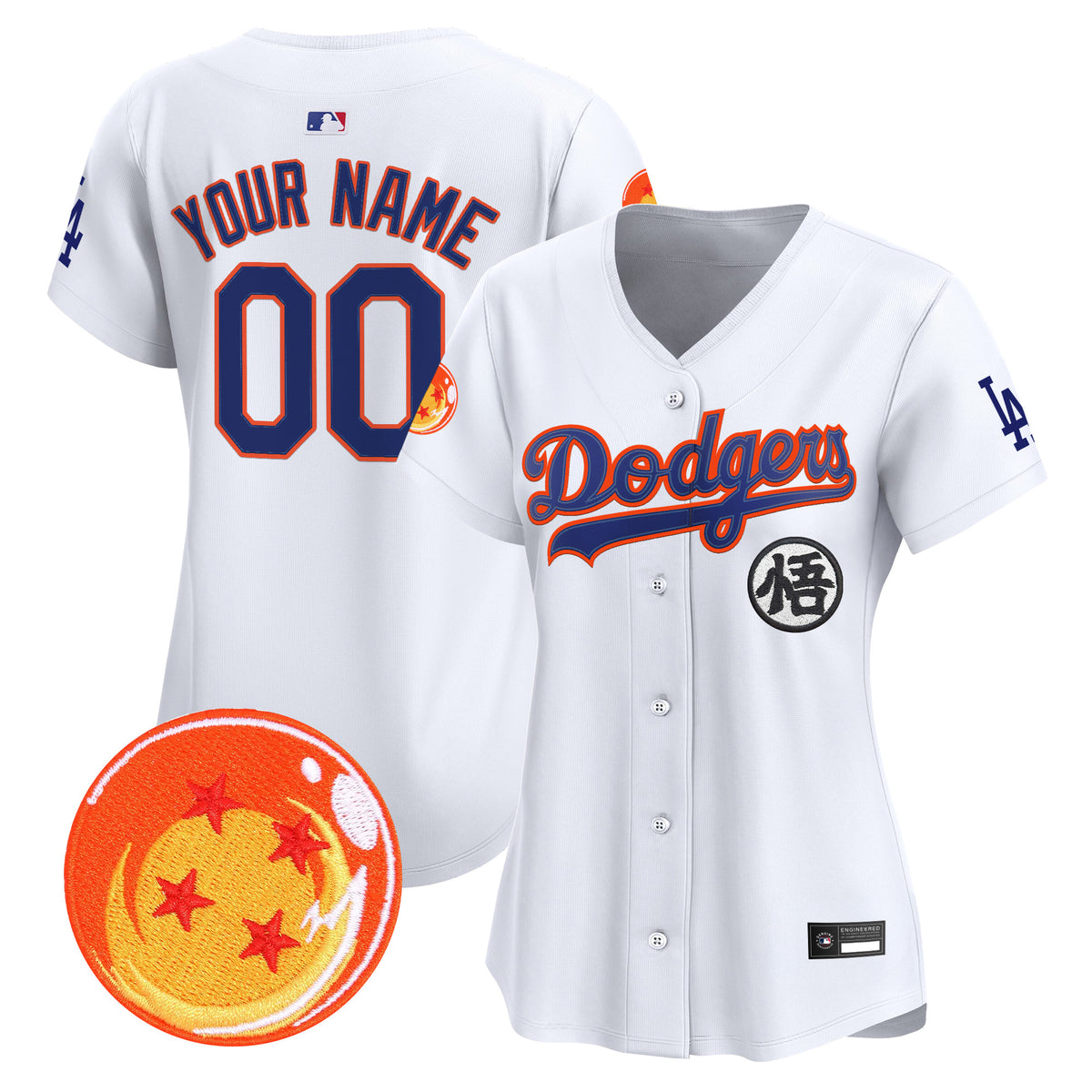 Los Angeles Dodgers x Dragon Ball Vapor Premier Limited Custom Jersey - Stitched