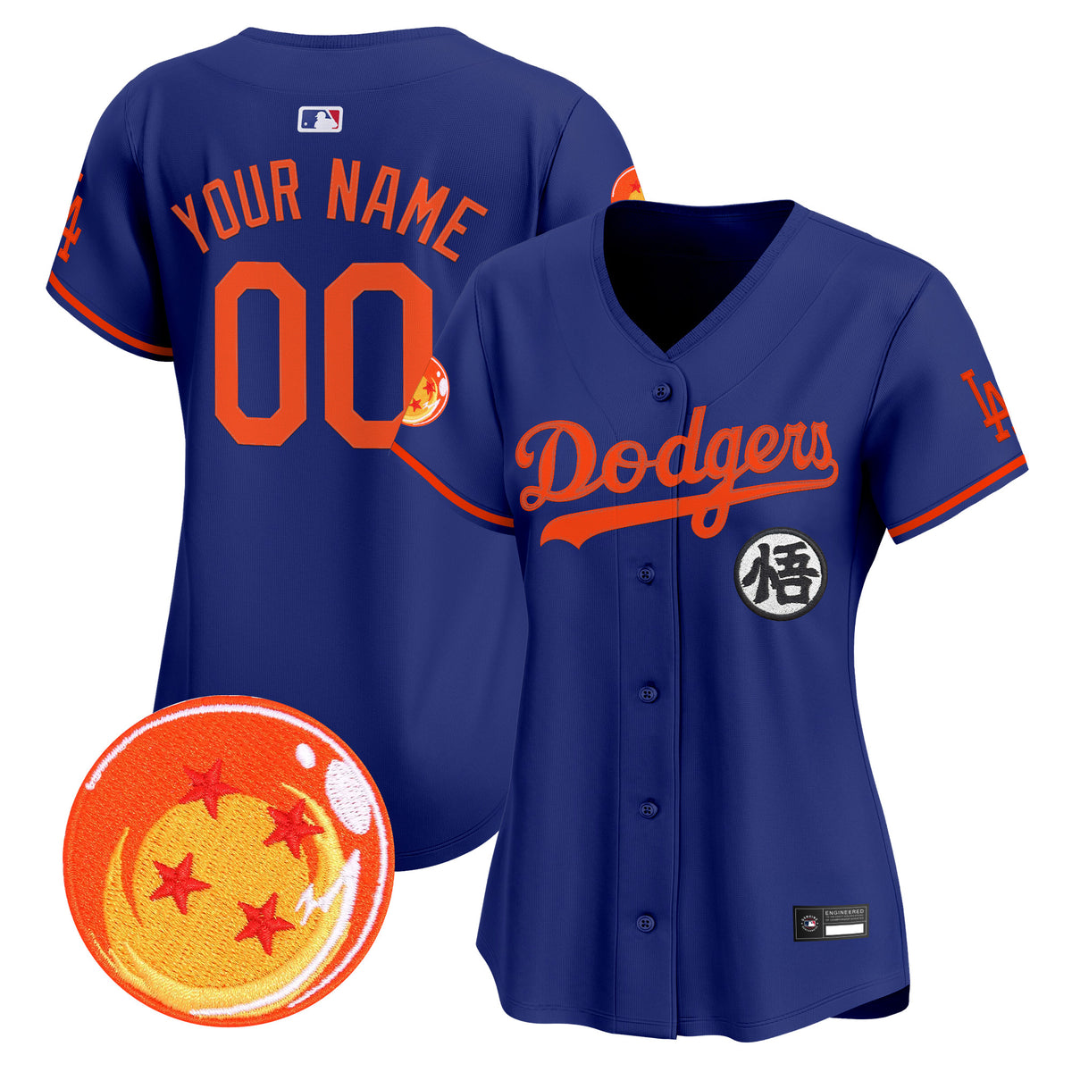 Los Angeles Dodgers x Dragon Ball Vapor Premier Limited Custom Jersey - Stitched