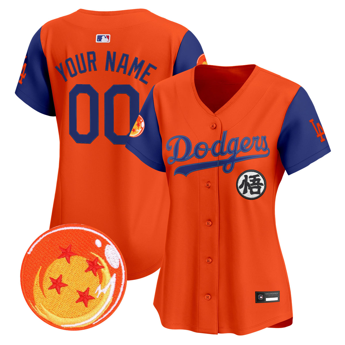 Los Angeles Dodgers x Dragon Ball Vapor Premier Limited Custom Jersey - Stitched