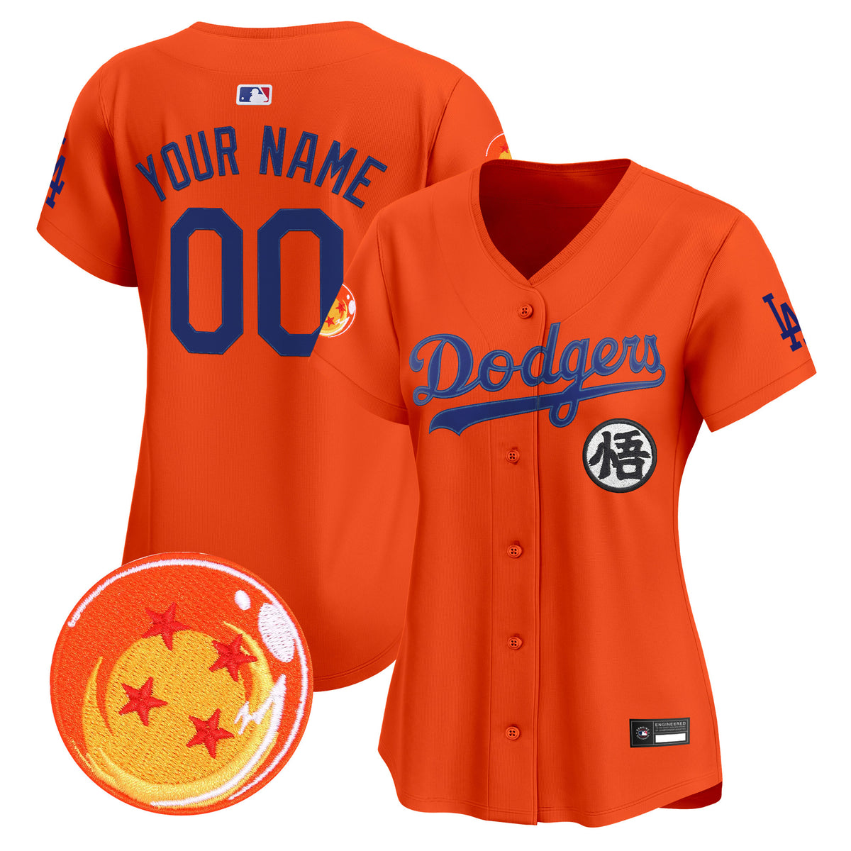 Los Angeles Dodgers x Dragon Ball Vapor Premier Limited Custom Jersey - Stitched