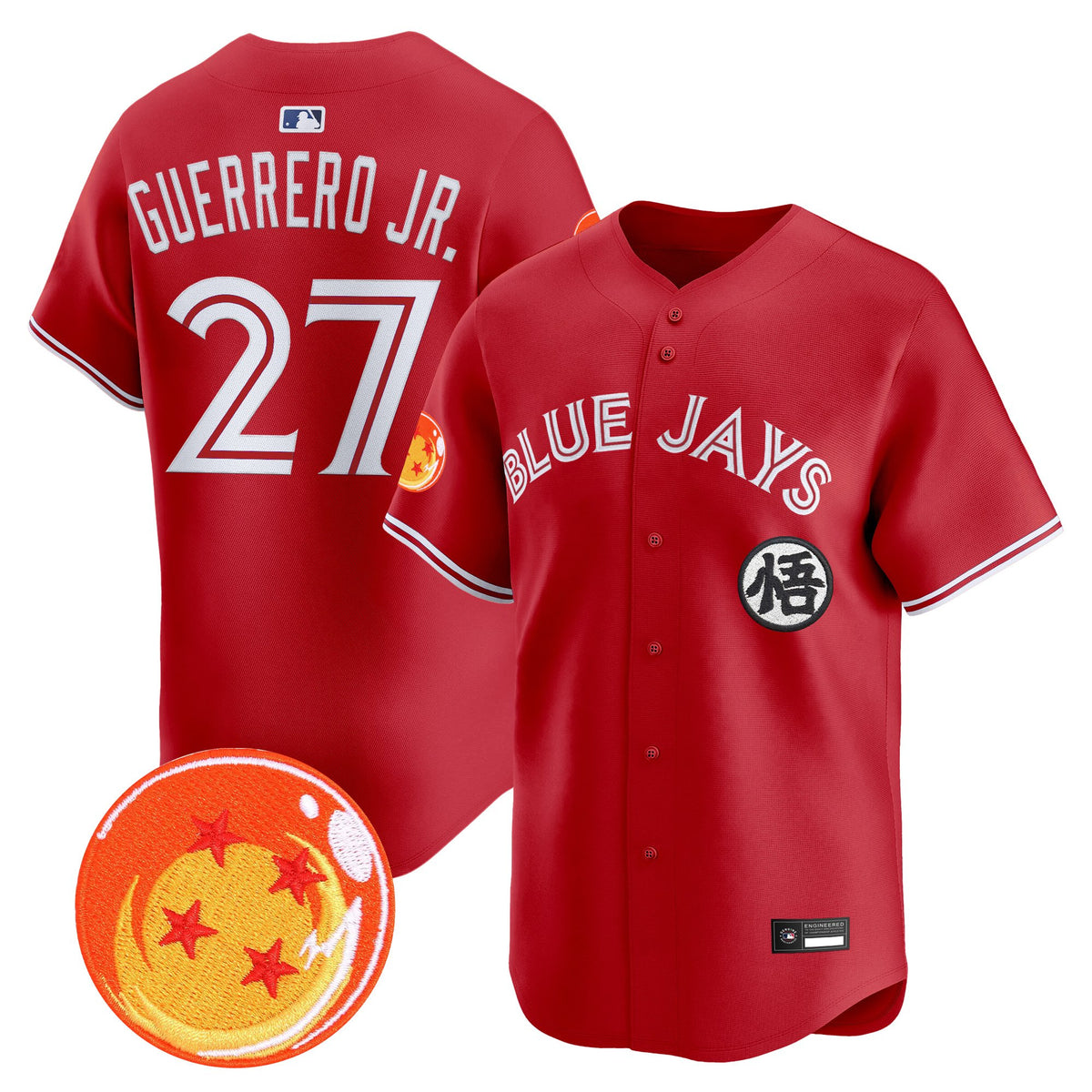 Men's Blue Jays x Dragon Ball Vapor Premier Limited Jersey - All Stitched
