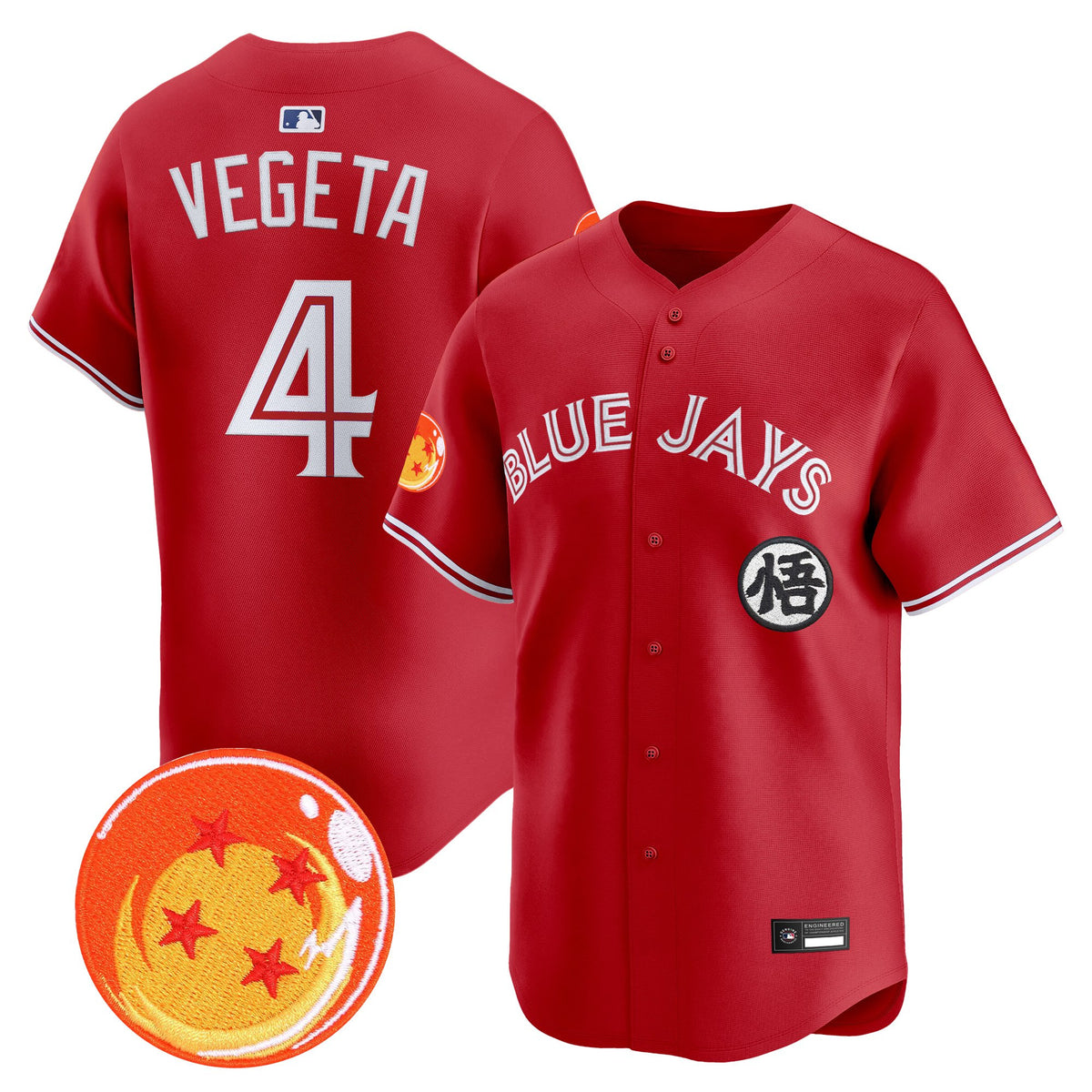 Men's Blue Jays x Dragon Ball Vapor Premier Limited Jersey - All Stitched