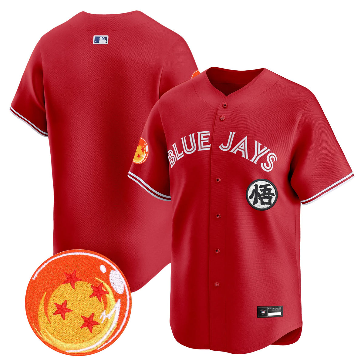 Men's Blue Jays x Dragon Ball Vapor Premier Limited Jersey - All Stitched